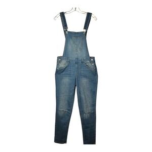 Dollhouse Denim‎ Overalls Jumpsuit Distressed Ripped Jeans Blue Size 11 Junior